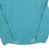 Womens Blue Karen Scott Petite Double Breasted Jacket Cotton Blend Tailored