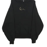 KARL KANI Womens Black Hoodie XXS Cotton Casual Pullover Sweatshirt