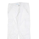 CLOCKHOUSE Mens White Regular Fit Straight Leg Trousers W36 L30 Zip Closure