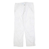 CLOCKHOUSE Mens White Regular Fit Straight Leg Trousers W36 L30 Zip Closure