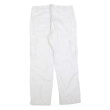 CLOCKHOUSE Mens White Regular Fit Straight Leg Trousers W36 L30 Zip Closure