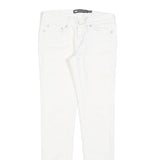 LEVI'S Womens Slim White Jeans Cotton Blend Zip W25 L29 Classic Skinny Fit