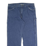 DICKIES Mens Blue Regular Fit Straight Denim Jeans W42 L31 Workwear Durable