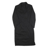 HUGO BOSS Womens Black Shirt Dress Cotton Blend Long Sleeve Knee Length S Formal