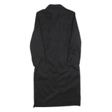 HUGO BOSS Womens Black Shirt Dress Cotton Blend Long Sleeve Knee Length S Formal