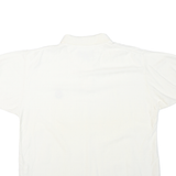 CHAPS Mens White Short Sleeve Plain M Cotton Blend Polo Shirt Classic Fit