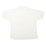 CHAPS Mens White Short Sleeve Plain M Cotton Blend Polo Shirt Classic Fit