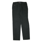CHAPS RALPH LAUREN Mens Regular Fit Black Denim Jeans W34 L34 Cotton Blend Zip