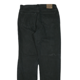 CHAPS RALPH LAUREN Mens Regular Fit Black Denim Jeans W34 L34 Cotton Blend Zip