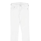 TRUE RELIGION Womens White Slim Skinny Denim Jeans Cotton Blend W23 L30 Stylish