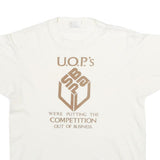 HANES Mens White U.O.P.s Graphic T-Shirt L Short Sleeve Crew Neck Cotton Blend