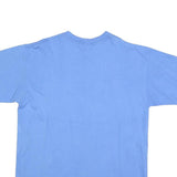 ANVIL Mens Blue Graphic T-Shirt L Short Sleeve Crew Neck Horses Print