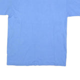 ANVIL Mens Blue Graphic T-Shirt L Short Sleeve Crew Neck Horses Print