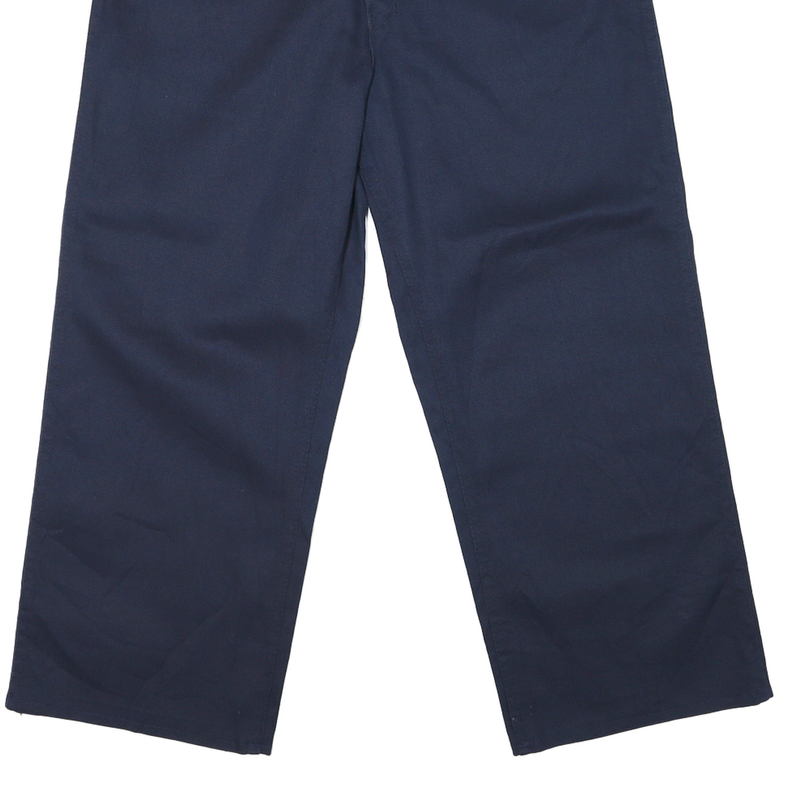 BEN DAVIS Mens Cotton Blend Navy Loose Straight Trousers W30 L24 Workwear