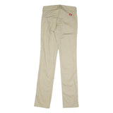 DICKIES Womens Beige Regular Fit Straight Trousers W28 L33 Casual Workwear Zip