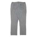 LEE Womens Regular Grey Denim Straight Jeans Cotton Blend W34 L28 Classic Zip