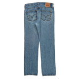 501 Levis Jeans - 33W 32L Blue Denim