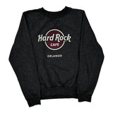 Hard Rock Cafe Graphic Sweatshirt - Small Black Cotton Blend