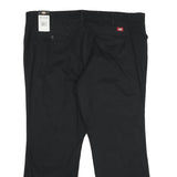 DICKIES Womens Black Relaxed Straight Leg Cotton Blend Trousers W44 L31 Workwear