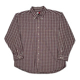 Tommy Hilfiger Checked Shirt - 2XL Burgundy Cotton