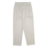 TOMMY HILFIGER Mens Cotton Beige Classic Straight Trousers W31 L32 Casual Zip