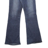 SOUTH POLE Womens Blue Relaxed Wide-Leg Denim Jeans W28 L30 Embellished Pockets