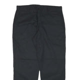 DICKIES Mens Cotton Blend Black Regular Fit Straight Leg Trousers W34 L28