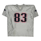 New England Patriots N.F.L. Team Apparel Nfl Jersey - 2XL Grey Polyester