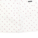 CALVIN KLEIN Womens White Cotton Blend Mini Denim Skirt XS Logo Print