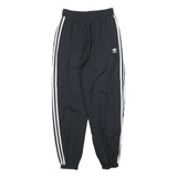 ADIDAS Womens Joggers Black & White Regular Tapered UK 10 W26 L26 Track Pants