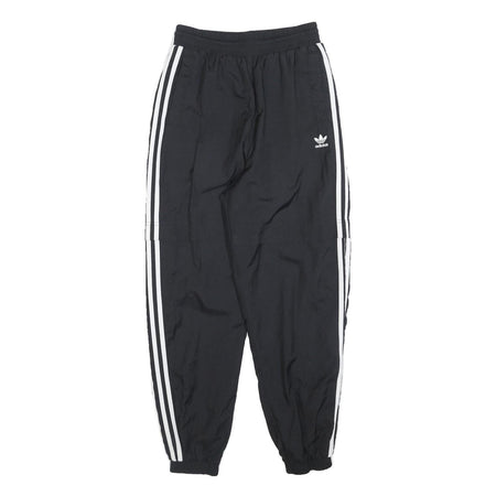 ADIDAS Womens Joggers Black & White Regular Tapered UK 10 W26 L26 Track Pants