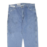 DICKIES Mens Jeans Blue Regular Straight Denim Medium W38 L30 Workwear Zip