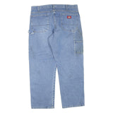 DICKIES Mens Jeans Blue Regular Straight Denim Medium W38 L30 Workwear Zip