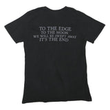 Womens Black Graphic Cellar Darling T-Shirt M Short Sleeve Round Neck Moon