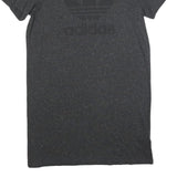 ADIDAS Womens Black Cotton Blend T-Shirt Plain Short Sleeve Mini Dress UK 6