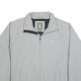 TIMBERLAND Mens Grey Nylon Zip Jacket 2XL Casual Outdoor Waterproof