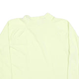 CHAMPION Womens Cream 1/4 Zip Sweatshirt L Cotton Blend Athletic Pullover