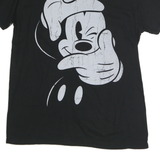 DISNEY Womens Black Mickey Mouse Graphic T-Shirt M Short Sleeve Crew Neck