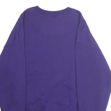 JERZEES Mens Purple Ski Montana Crew Neck L Sweatshirt Cotton Blend Winter