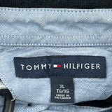 Tommy Hilfiger Striped Polo Shirt - XL White Cotton