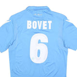 MACRON Napoli 2014-15 Home Mens Blue Football Shirt L Short Sleeve Collar