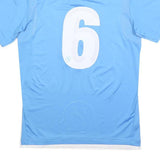 MACRON Napoli 2014-15 Home Mens Blue Football Shirt L Short Sleeve Collar