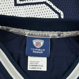Age 14-16 Reebok Dallas Cowboys Football Jersey - Large Blue Polyester