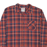 LEVI'S Mens Red Navy & Yellow Check Shirt M Cotton Blend Long Sleeve Casual