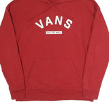 VANS Mens Red Pullover Hoodie M Cotton Logo Hoodie