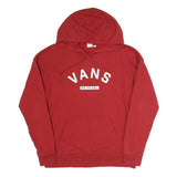 VANS Mens Red Pullover Hoodie M Cotton Logo Hoodie