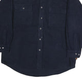 MOOSE CREEK Mens Navy Blue Shirt L Cotton Blend Button Front Casual Long Sleeve