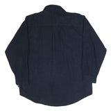 MOOSE CREEK Mens Navy Blue Shirt L Cotton Blend Button Front Casual Long Sleeve