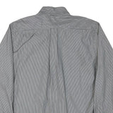 TOMMY HILFIGER Mens Black & White Stripe Shirt L Classic Button Down Collar