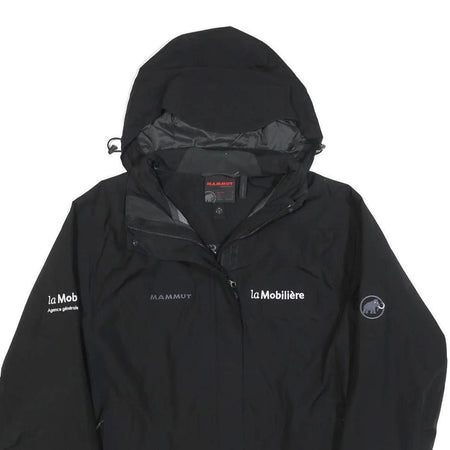 MAMMUT Womens Black Outdoor Jacket S Polyester Zip Waterproof Lightweight